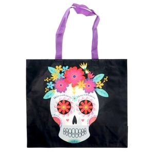 Day of the Dead Sugar Skull Tote Bag - light duty; Día de Muertos - Calavera